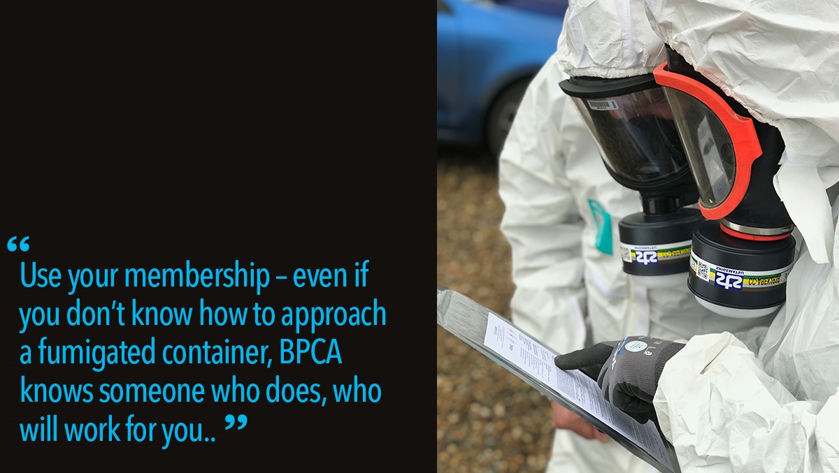 Use your BPCA Membership for fumigated containers